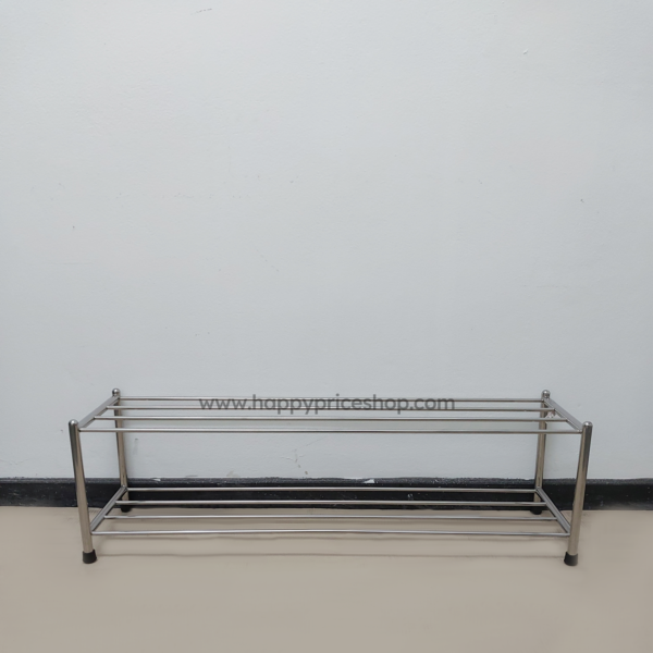 ชั้นรองเท้า2ชั้น สแตนเลส ยาว120ซม. งานเชื่อม ไม่ต้องประกอบ