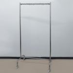 ราวแขวนผ้า 80ซม สแตนเลส สูง170ซม. มีล้อ ล้อขาวมีเบรค