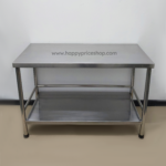 โต๊ะสแตนเลส2ชั้น ยาว120ซม. กว้าง50ซม. สูง80ซม.