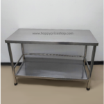 โต๊ะสแตนเลส2ชั้น ยาว120ซม. กว้าง50ซม. สูง80ซม.