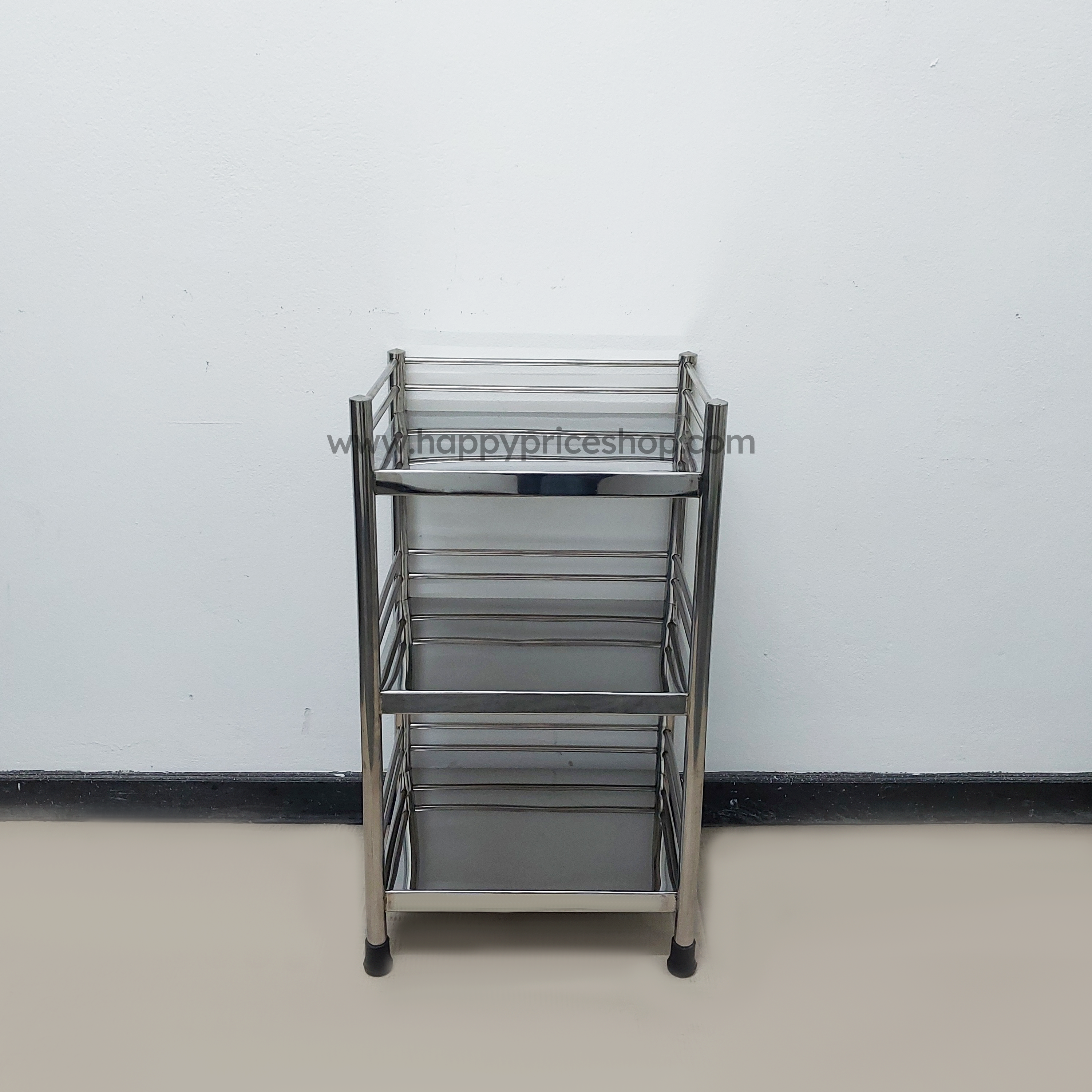 ชั้นสแตนเลส3ชั้น ยาว42ซม. กว้าง32ซม. สูง75ซม.