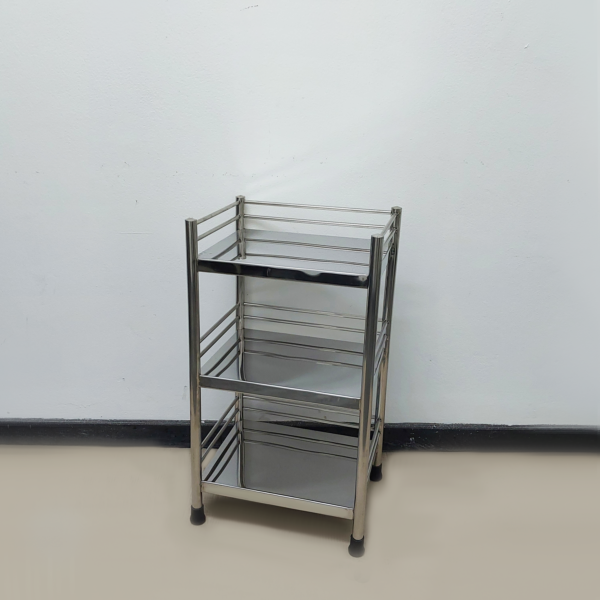 ชั้นสแตนเลส3ชั้น ยาว42ซม. กว้าง32ซม. สูง75ซม.