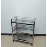 ชั้นสแตนเลส 3ชั้น ยาว62ซม. กว้าง32ซม. สูง75ซม.