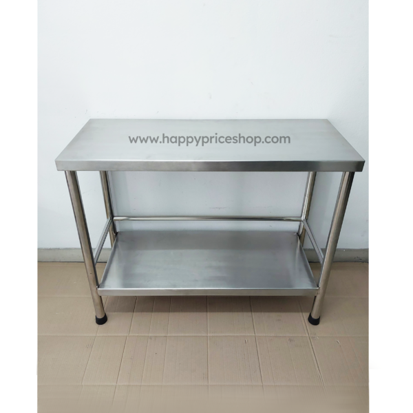 โต๊ะสแตนเลส 2ชั้น ยาว100ซม. กว้าง40ซม. สูง80ซม.