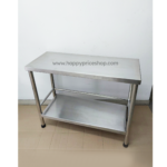 โต๊ะสแตนเลส 2ชั้น ยาว100ซม. กว้าง40ซม. สูง80ซม.