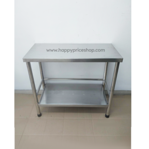 โต๊ะสแตนเลส2ชั้น ยาว90ซม. กว้าง40ซม. สูง80ซม.